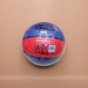 A red and blue striped standard competition basketball, suitable for both indoor and outdoor use, is a size 7 adult training ball Specification image